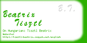 beatrix tisztl business card